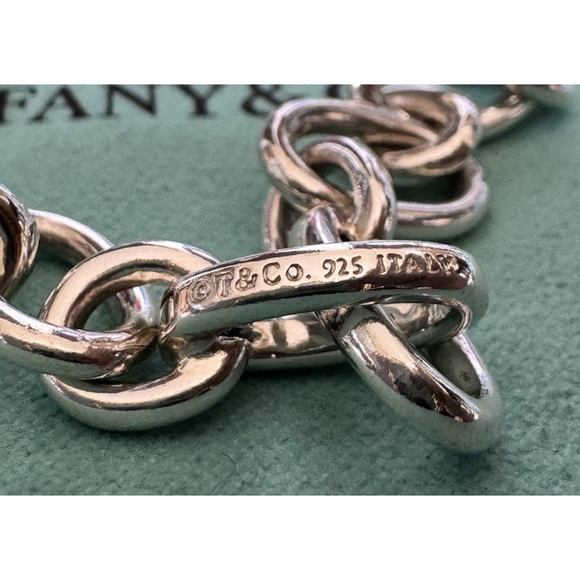 Tiffany & Co Italy 925 Sterling Oval Link 7.5” Clasp Ends - Picture 4 of 13
